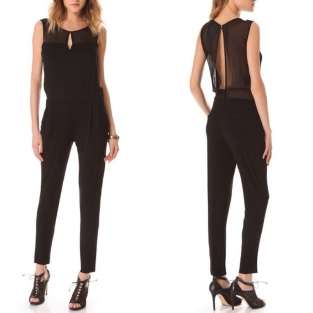 Young Fabulous & Broke Tess Jumpsuit Sheer Open Ba